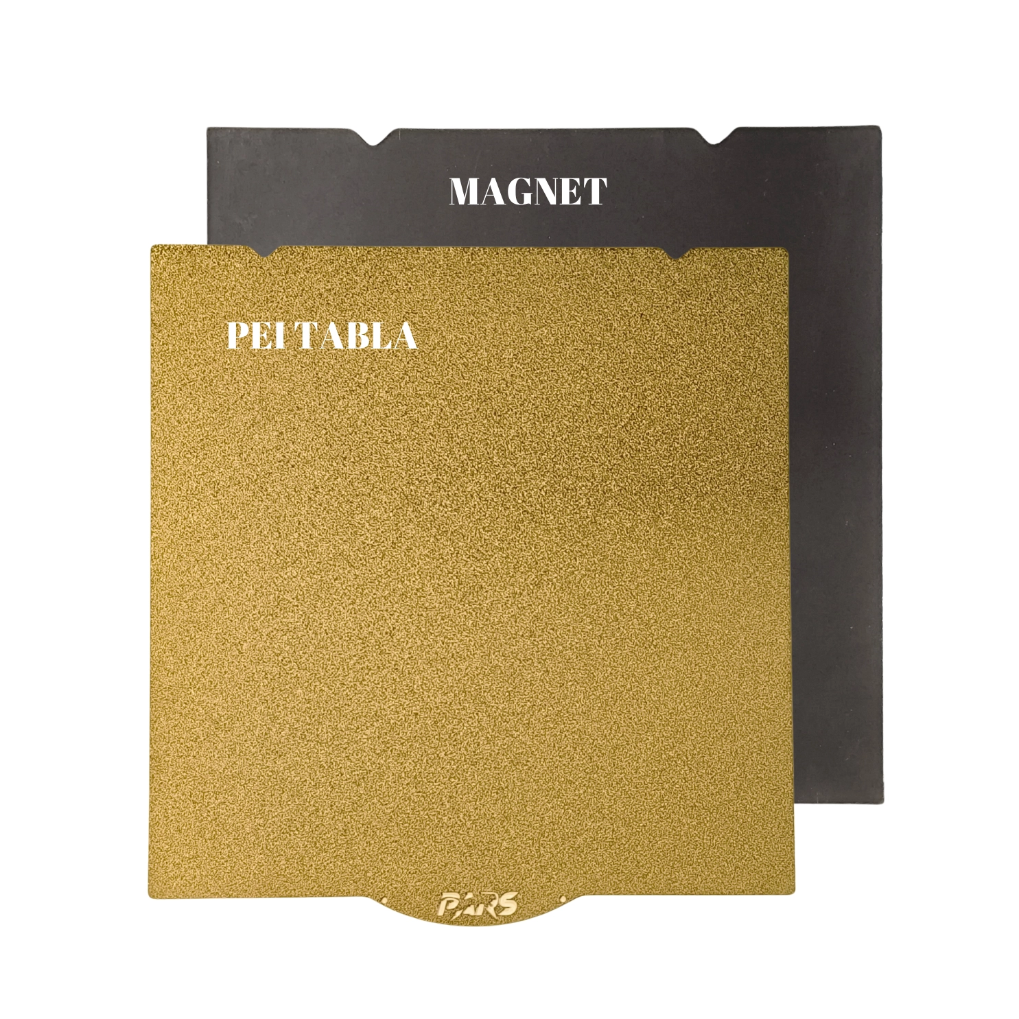 310x315 mm (S1 Plus) Pars Gold Özel Yay Çeliği Yerli Manyetik Pei Tabla (Magnetli)