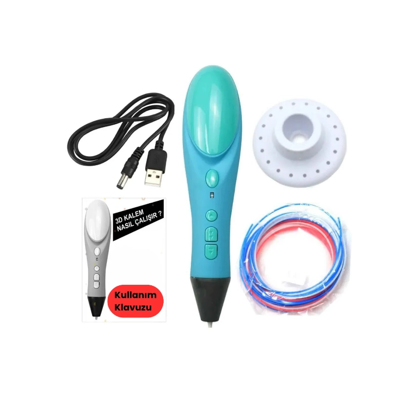 3D Kalem Yazıcı - Mavi - Filament Hediyeli