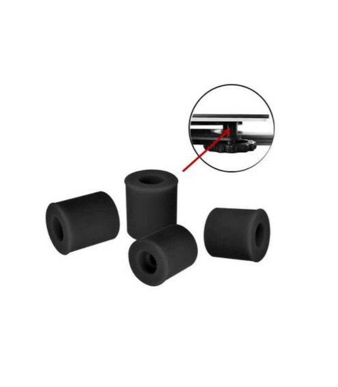 3D Yazıcı Isıtıcı Tabla Kalibrasyon/Tesviye Silikonu - 4 Adet Creality Uyumlu - Siyah