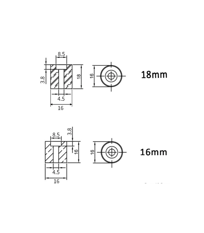 3D Yazıcı Isıtıcı Tabla Kalibrasyon/Tesviye Silikonu - 4 Adet Creality Uyumlu - Siyah